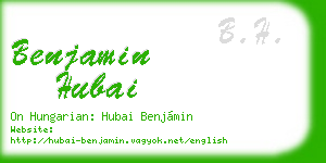 benjamin hubai business card