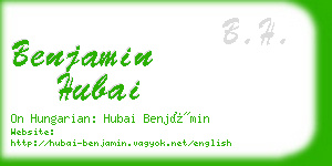 benjamin hubai business card